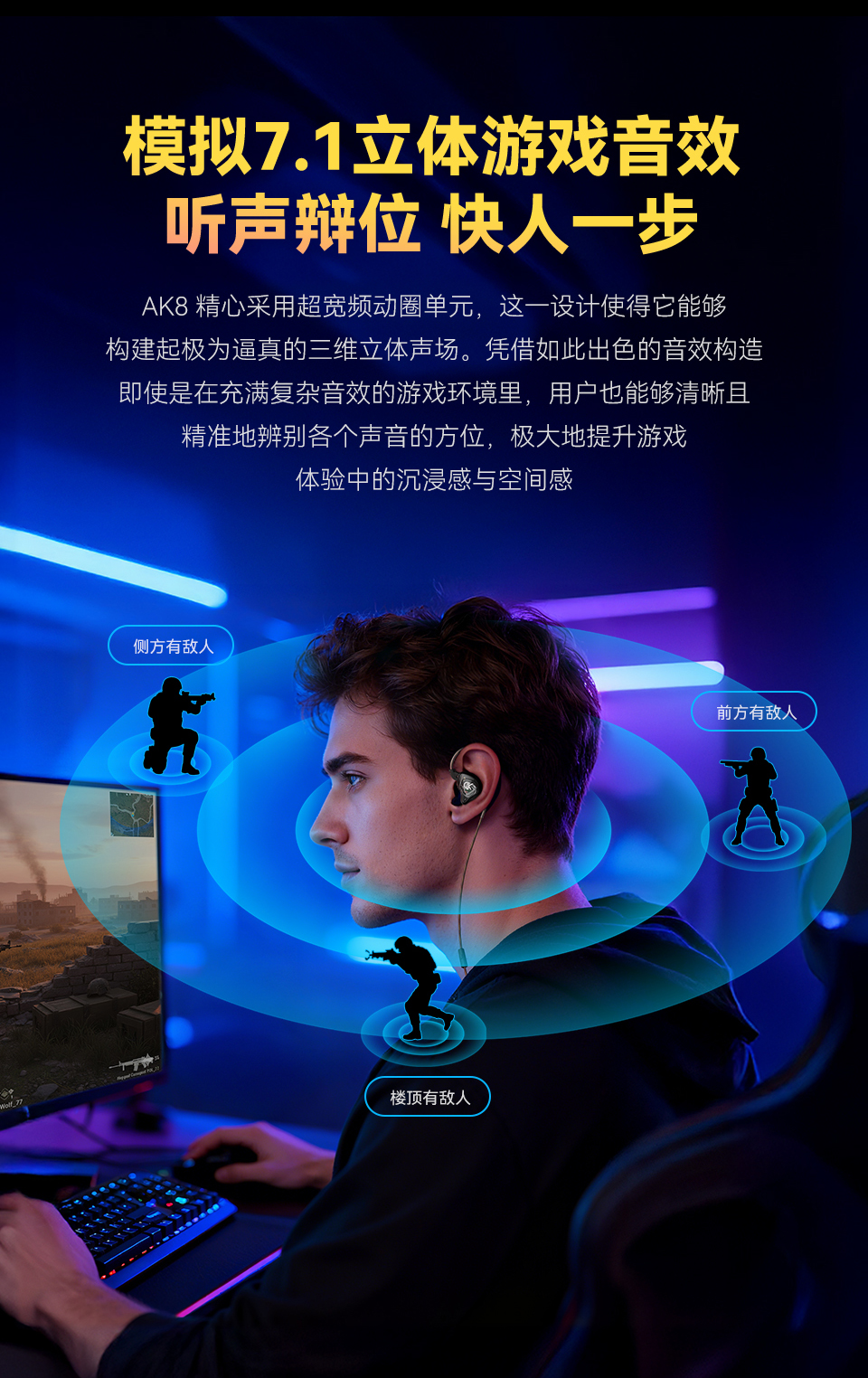 GK-AK8 双磁路动圈单元耳机 - 详情 6