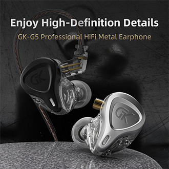 GK-G5 可换线 HIFI 金属耳机 4
